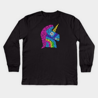 Unicorn Pickaxe Kids Long Sleeve T-Shirt